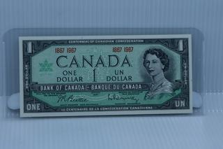 1967 Canada One Dollar Bank Note - Uncirculated.