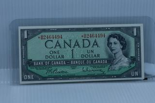 1954 Canada One Dollar Replacement Bank Note - Uncirculated.