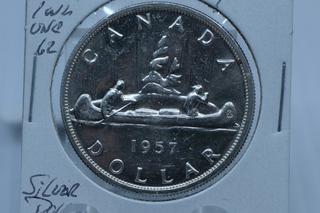 1957 Canada Silver Dollar.