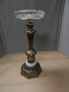 Floor Stand Brass Ashtray approx. 20 in. tall 