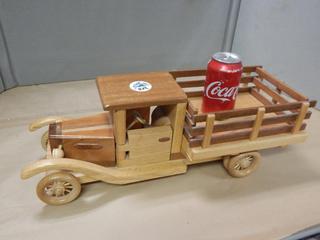 Hand Built Wooden Truck - approx. 16" long - 40 hours to build this truck