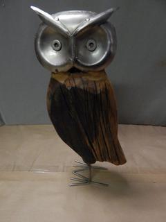 Driftwood Owl - approx. 13" tall