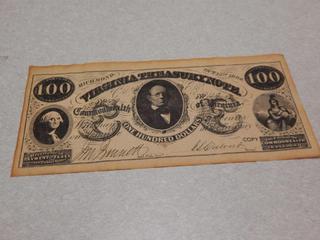 Reproduction Virginia Treasury Note