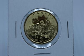 2016 Canada Lucky Loonie One Dollar Coin.