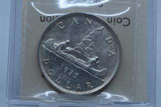 1935 Canada Silver Dollar ICCS Graded.