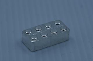 1 troy oz .999 Fine Silver Lego Type Brick.