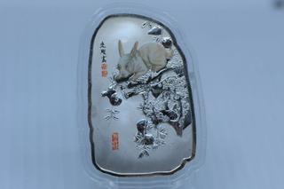 Silver Plated Rabbit Coin in Capsule.