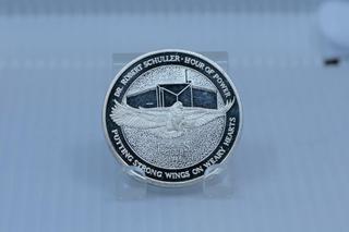 1986 Dr. Robert Schuller 1 oz .999 Fine Silver Coin.