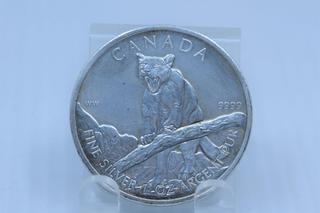 2012 Canada .9999 Fine Silver 1 oz coin.