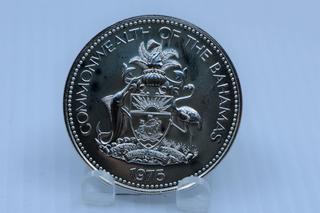 1975 Commonwealth of the Bahamas Five Dollar Proof Coin.