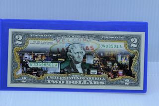 2013 USA Commemorative Special Two Dollar Colored Bank Note.