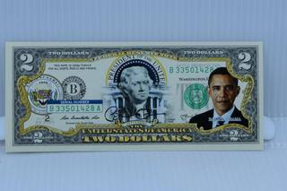 2013 USA Commemorative Two Dollar Bank Note - Barack Obama.