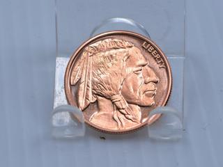 Golden State Mint Buffalo/Indian Head .999 Fine Copper Art Bar.