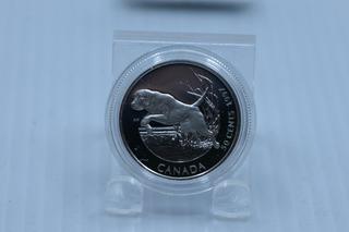 1997 Canada Silver Coin w/Dog.