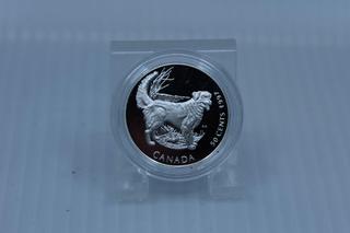 1997 Canada Silver Coin w/Dog.