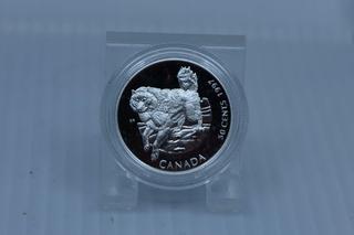 1997 Canada Silver Coin w/Dog.