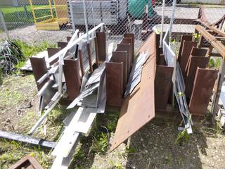 Qty Of Aluminum Plate And Carbon Steel C/w Steel Rack