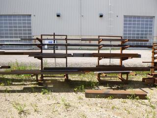 (2) Metal Racks C/w Qty Of Assorted Size C-Channel And Pipes