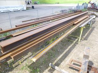 (2) 15ft X 3ft X 42in Metal Racks C/w Qty Of Assorted I-Beam And C-Channel