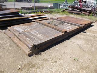 (2) 20ft X 8ft Skids C/w Steel Plate And Square Tubing