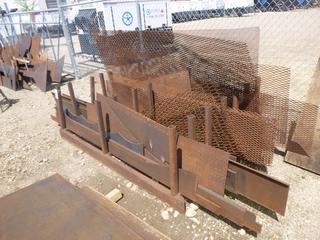 5ft X 7ft X 30in Steel Rack C/w Qty Of 3/8in Steel Plate And Grating