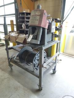 Eaton ET 1280 10,000Psi Crimp Machine Mtd On 50.5in X 31in X 38in Portable Metal Table C/w Qty Of Fittings, 5/8in Hose, Crimping Jaws. SN 07-0087