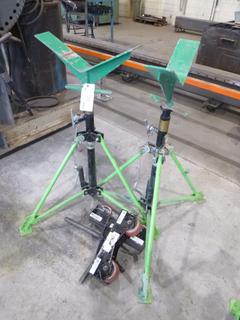 (2) Adjustable Pipe Stands 