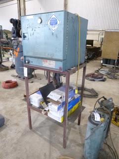 Gullco Model 350 115V Single Phase Electrode Stabilizing/Flux Holding Oven C/w Metal Stand And Welding Rods. SN G0V14045