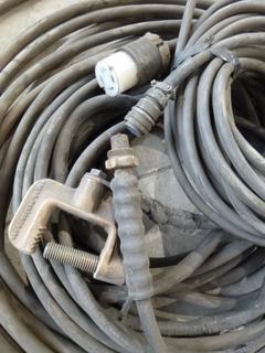 Qty Of Welding Power Cables w/ Ground Clamp