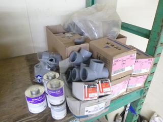 Qty Of 2in CPVC SCH 80 Elbows, 2in 80 Tees, 2in Flanges, (2) 2in-1in Reducing Tees, Xirtec 24 CPVC Cement, (5) Jars Of System 636 PVC Cement And (2) Boxes Of Lag Screws