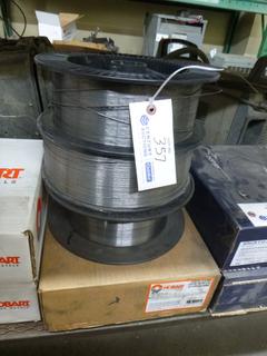 Qty Of (3) Rolls Of .045" Welding Wire And (1) Roll Of Hobart E7018-1 3/32" Welding Wire