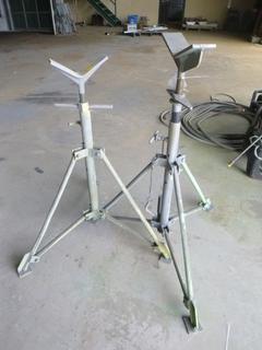 (2) Adjustable Pipe Stands