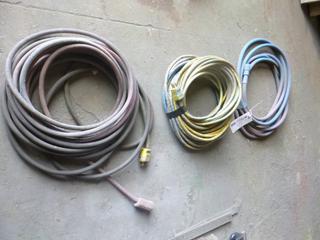 Qty Of Extension Cords C/w (2) Air Hoses