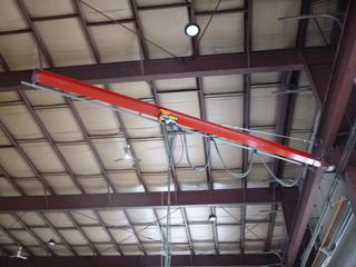 Jib Crane C/w Electric Winch, Hose, Ground Cable And 110V Receptacle *Note: Buyer Responsible For Load Out*