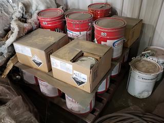 Qty Of (16) Buckets Of Carboline Plastite 4550 S Part A And (16) Cans Of Carboline Plastite 4500S/4550S Part B Novolac Epoxy Coating For Internal Steel And Concrete