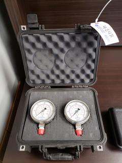 (2) Wika Sour Gas Service Gauges C/w Case
