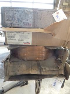 Qty Of (3) Boxes Of Lincolnweld L-61 1/8in And 3/32in Coiled Wire Electrode And (1) Box Of Tri-Mark Metalloy EM12KS 1/8in Coiled Wire Electrode