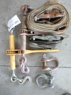 (2) Ratchet Boomers, (2) Tie Downs And (2) 6.5-Ton Shackles
