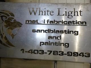 (1) 8ft X 4ft X 1/8in Aluminum Sign And (1) 2in X 6ft X 1/4in Aluminum Sign