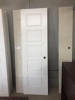 White Door, 24" W x 80" H x 1 7/8" D.