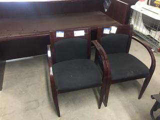 (2) Wooden Office Chairs.