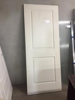 Eggshell Door, No cutouts, 32" W x 80" H x 1 7/8" D.