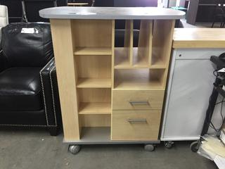 Office Cabinet with Drawers & Shelfs on Wheels, L 39 1/2" x W 23 1/2 " x H 43 1/4".
