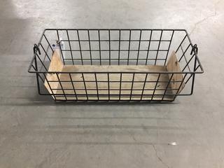 Metal Wire Basket, 11" L x 9.5" W.
