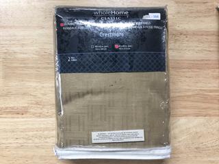 (2) Grommet Taupe Curtain Panels, 40 " X 84".