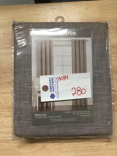 (1) Grommet Grey Curtain Panel, 54" X 96".