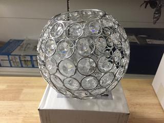 (2) Mini Crystal Ball Chandeliers, 6 1/2" X 6".