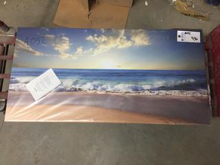 Ocean Canvas Print, 19 3/4" X 39 1/2".