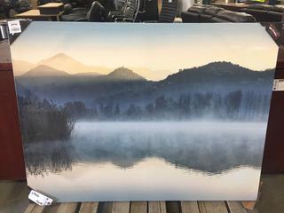 Mountain Lake View Canvas Print, 36" X 48".