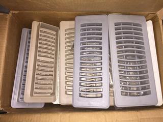 Quantity Of Assorted White/Grey/Beige  3" X 10, 4" X 10" Floor Vents.